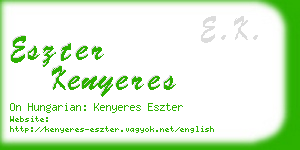 eszter kenyeres business card